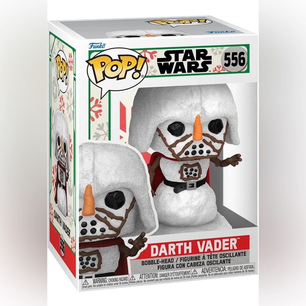 POP Star Wars: Holiday - Snowman Darth Vader Funko Pop! Vinyl Figure, 3.75